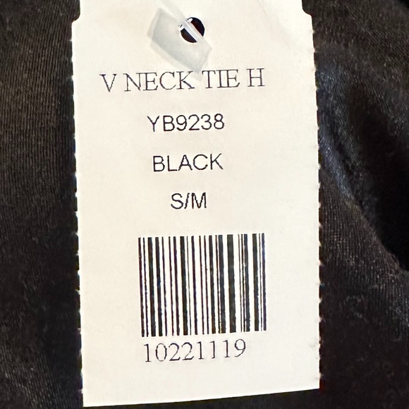 Patrizia Luca Tie Front Crop Top Black Size Small/Medium NWT - Picture 12 of 14